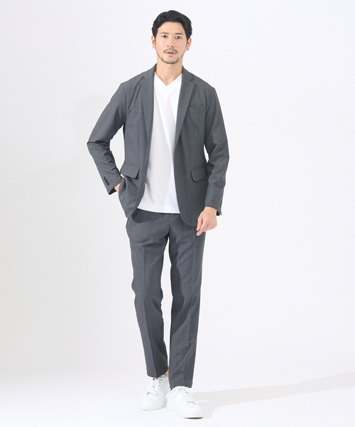 ABAHOUSE GRAY（アバハウスグレイ）の「【セットアップ対応】シルキータッチ ウォッシャブル  スラックス（スラックス・メンズ・モカ/ネイビー/ブラック/チャコールグレー・44/46/48/50）」の18枚目の写真