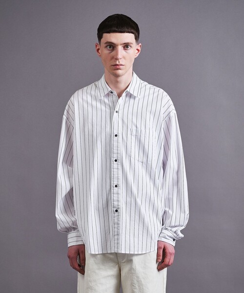 MONKEY TIME(モンキータイム)の「ガーメントダイ タイプライター シャツ(シャツ/ブラウス・メンズ・オフホワイト/ブラック/ピンク・S/M/L/XL)」の9枚目の写真