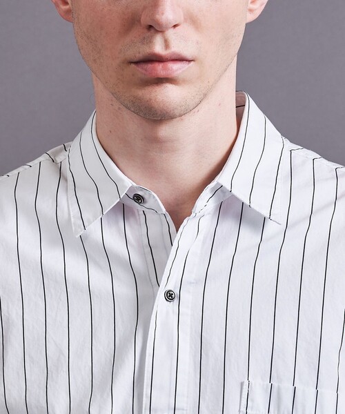 MONKEY TIME(モンキータイム)の「ガーメントダイ タイプライター シャツ(シャツ/ブラウス・メンズ・オフホワイト/ブラック/ピンク・S/M/L/XL)」の12枚目の写真