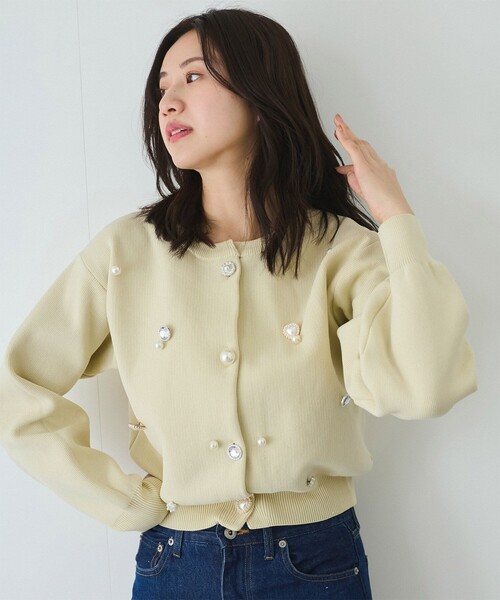 Jayro(ジャイロ)の「アソートビジューカーディガン(カーディガン/ボレロ・レディース・ブラック/グレー/ベージュ系その他3・M)」の13枚目の写真