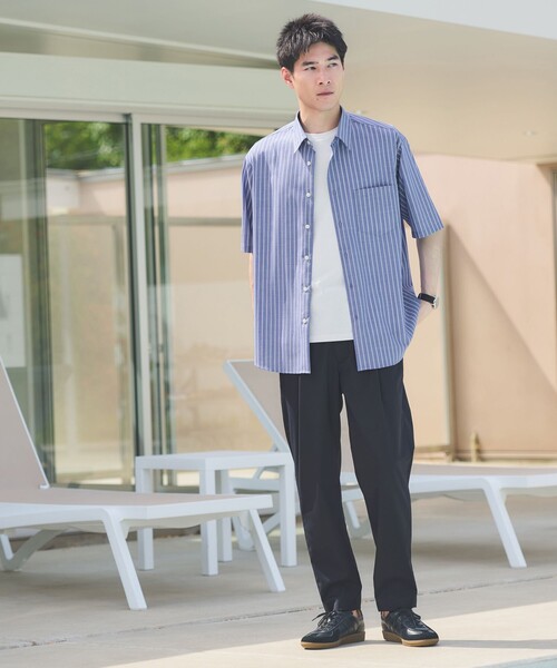 green label relaxing(グリーンレーベルリラクシング)の「ウォッシャブルトロ 2プリーツ 9分丈 ユーティリティパンツ W1 -ストレッチ・防シワ-(その他パンツ・メンズ・グレー/ブラック/ネイビー/ロイヤルブルー/モカ・L/XS/XL/M/S)」の6枚目の写真