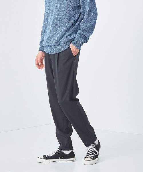 green label relaxing(グリーンレーベルリラクシング)の「ウォッシャブルトロ 2プリーツ 9分丈 ユーティリティパンツ W1 -ストレッチ・防シワ-(その他パンツ・メンズ・グレー/ブラック/ネイビー/ロイヤルブルー/モカ・L/XS/XL/M/S)」の9枚目の写真