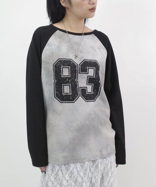 セール】ナンバリングワッフルラグラン（Tシャツ/カットソー）｜WHO'S