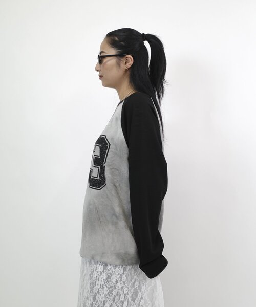 セール】ナンバリングワッフルラグラン（Tシャツ/カットソー）｜WHO'S