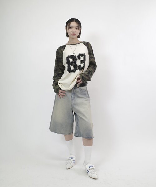 セール】ナンバリングワッフルラグラン（Tシャツ/カットソー）｜WHO'S