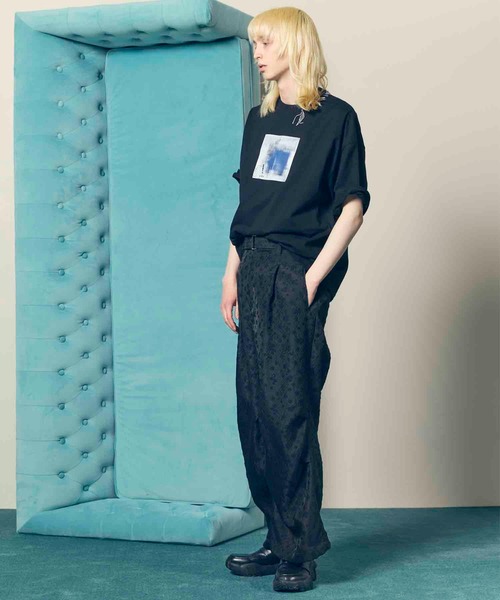 MAISON SPECIAL(メゾンスペシャル)の「《UNISEX》Abstract Mini Hand-Printed Oversized Stitched Crew Neck T-shirt/アブストラクトミニハンドプリントオーバーサイズドステッチクルーネックTシャツ【MAISON SPECIAL/メゾンスペシャル】(Tシャツ/カットソー・メンズ・ダークブルー/ブルー/レッド/パープル/ホワイト/ブラック・0/1/2)」の21枚目の写真