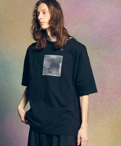 MAISON SPECIAL(メゾンスペシャル)の「《UNISEX》Abstract Mini Hand-Printed Oversized Stitched Crew Neck T-shirt/アブストラクトミニハンドプリントオーバーサイズドステッチクルーネックTシャツ【MAISON SPECIAL/メゾンスペシャル】(Tシャツ/カットソー・メンズ・ダークブルー/ブルー/レッド/パープル/ホワイト/ブラック・0/1/2)」の15枚目の写真