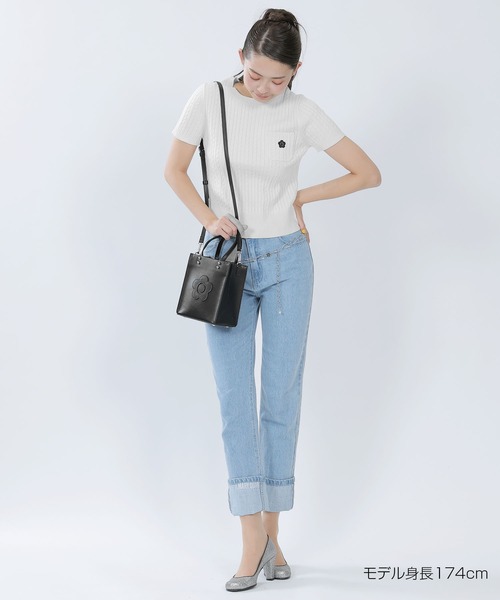 MARY QUANT(マリークワント)の「デイジーワンポイント半袖 プルオーバー(ニット/セーター・レディース・ブルー/ブラック/グリーン/ピンク/ホワイト・M)」の14枚目の写真