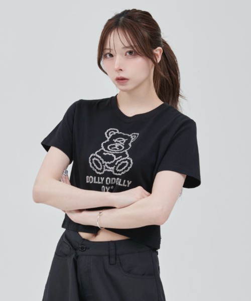 976　オードリー OY/オーワイ』 CRYSTAL DOLLY CROPPED TEE/クリスタルオードリー