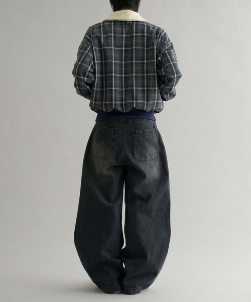 EPNK】Reversible cropped check blouson / リバーシブル