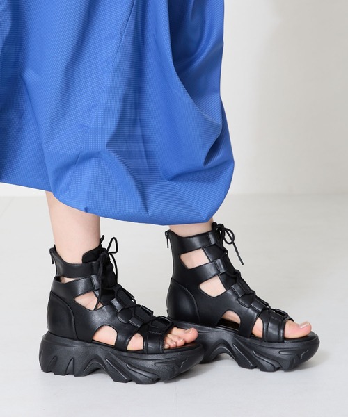 厚底ブーツサンダル　専用 TIGORA（ティゴラ） 厚底ブーツサンダル TRS2013 PK レディース