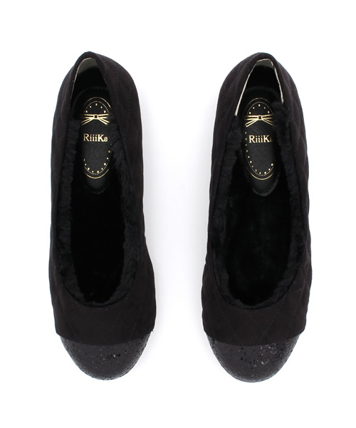 RiiiKa（リーカ）の「【RiiiKa/リーカ】キルティングモコモコフラットパンプス（バレエシューズ・レディース・ブラック/ブラウン系その他/ベージュ/ネイビー・M/S/L/LL）」の12枚目の写真
