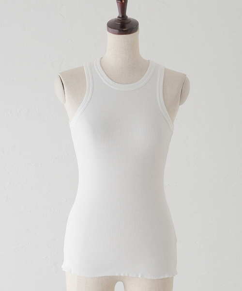 CITYSHOP(シティーショップ)の「《追加》SOFT RIB TANK:タンクトップ(タンクトップ・レディース・ブラック/イエロー/ホワイト・FREE)」の2枚目の写真