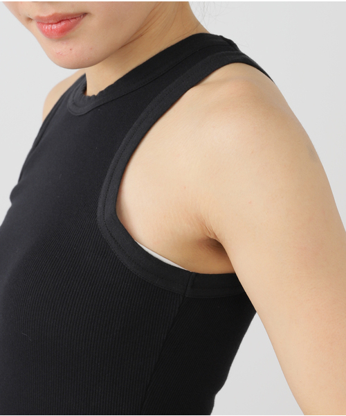 CITYSHOP(シティーショップ)の「《追加》SOFT RIB TANK:タンクトップ(タンクトップ・レディース・ブラック/イエロー/ホワイト・FREE)」の7枚目の写真
