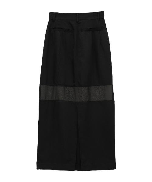 スカート CLANE SHEER SWITCHING STRAIGHT SKIRT セール】SHEER SWITCHING STRAIGHT SKIRT（スカート）｜CLANE（クラネ