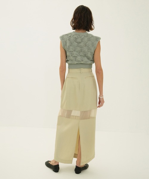 セール】SHEER SWITCHING STRAIGHT SKIRT（スカート）｜CLANE（クラネ