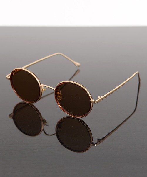 Revo.（レボ）の「インナーリム クラシック ラウンド型 フラットレンズ サングラス カラーレンズ UVカット（サングラス・メンズ・ライトグリーン/ボルドー/グリーン/ライトグレー/ブラウン/ブラック・FREE）」の4枚目の写真