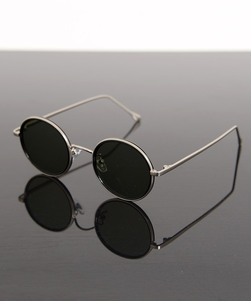 Revo.（レボ）の「インナーリム クラシック ラウンド型 フラットレンズ サングラス カラーレンズ UVカット（サングラス・メンズ・ライトグリーン/ボルドー/グリーン/ライトグレー/ブラウン/ブラック・FREE）」の5枚目の写真