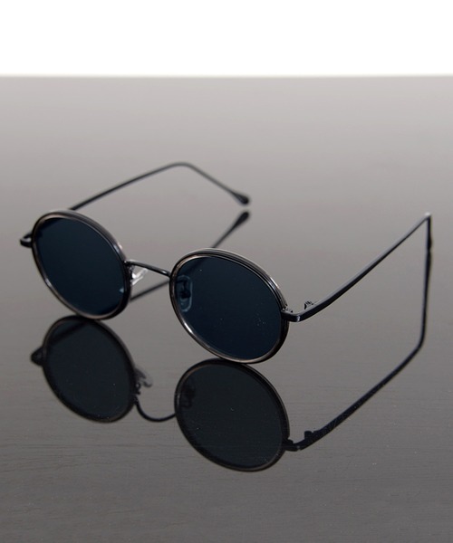 Revo.（レボ）の「インナーリム クラシック ラウンド型 フラットレンズ サングラス カラーレンズ UVカット（サングラス・メンズ・ライトグリーン/ボルドー/グリーン/ライトグレー/ブラウン/ブラック・FREE）」の2枚目の写真