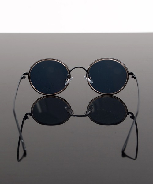 Revo.（レボ）の「インナーリム クラシック ラウンド型 フラットレンズ サングラス カラーレンズ UVカット（サングラス・メンズ・ライトグリーン/ボルドー/グリーン/ライトグレー/ブラウン/ブラック・FREE）」の10枚目の写真