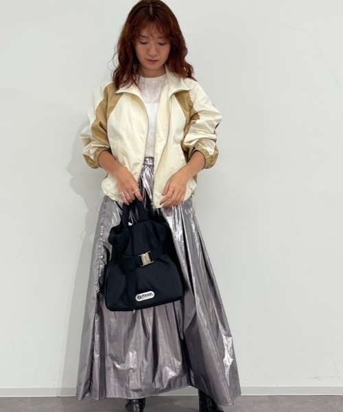 ROSE BUD（ローズバッド）の「【WEB・一部店舗限定】ナイロンジャケット（その他アウター・レディース・ネイビー/ホワイト・ONE SIZE）」の3枚目の写真