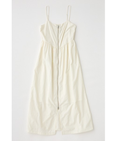 MOUSSY（マウジー）の「FRONT ZIP NYLON キャミドレス（ワンピース・レディース・ライトカーキ/ブラック/オフホワイト・1/2）」の11枚目の写真