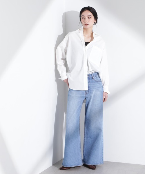 NANO universe（ナノユニバース）の「「MC」”TIMELESS　WARDROBE”ワイドフィットデニム（デニムパンツ・レディース・ブルー/ライトブルー・S/M）」の2枚目の写真