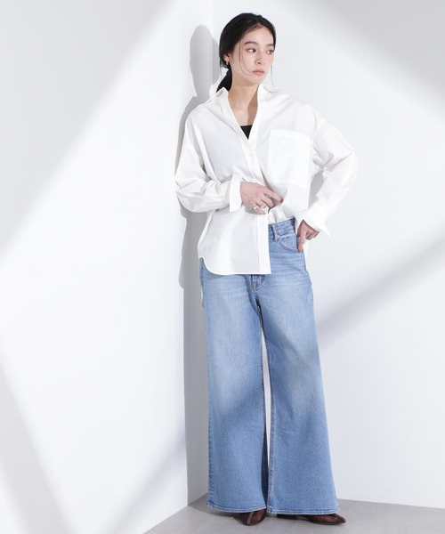NANO universe（ナノユニバース）の「「MC」”TIMELESS　WARDROBE”ワイドフィットデニム（デニムパンツ・レディース・ブルー/ライトブルー・S/M）」の21枚目の写真