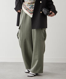 NUNIFE | 【NUNIFE】柔らかい素材感で履き心地◎ストライプカーゴパンツ(カーゴパンツ)