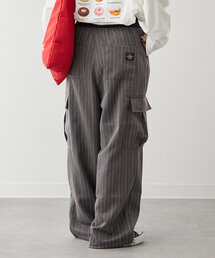 NUNIFE | 【NUNIFE】柔らかい素材感で履き心地◎ストライプカーゴパンツ(カーゴパンツ)