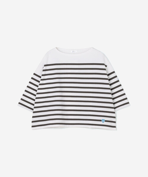 ORCIVAL（オーシバル）の「ORCIVAL | ラッセル ボートネック5分袖Tシャツ WOMEN（Tシャツ/カットソー・レディース・ブルー系その他5/グレー系その他/ブルー系その他3/ブルー系その他/パープル系その他・1）」の2枚目の写真