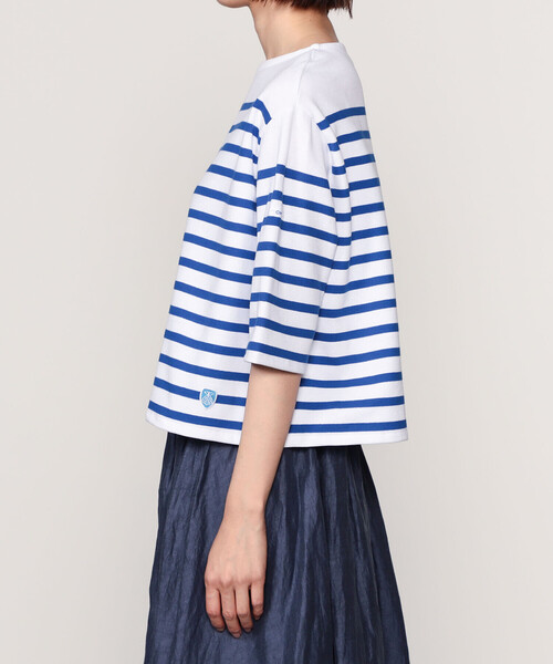 ORCIVAL（オーシバル）の「ORCIVAL | ラッセル ボートネック5分袖Tシャツ WOMEN（Tシャツ/カットソー・レディース・ブルー系その他5/グレー系その他/ブルー系その他3/ブルー系その他/パープル系その他・1）」の14枚目の写真