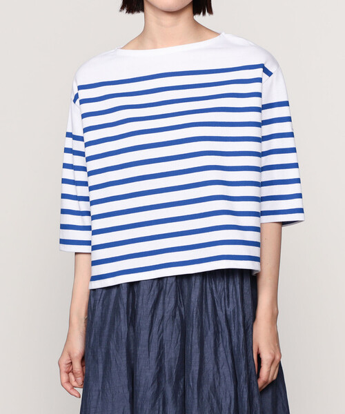 ORCIVAL（オーシバル）の「ORCIVAL | ラッセル ボートネック5分袖Tシャツ WOMEN（Tシャツ/カットソー・レディース・ブルー系その他5/グレー系その他/ブルー系その他3/ブルー系その他/パープル系その他・1）」の3枚目の写真