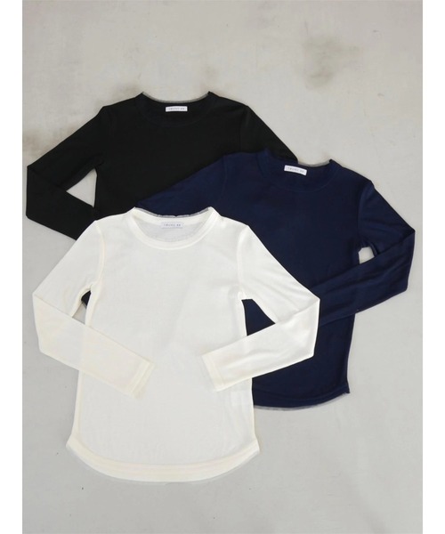TRUNC(トランクエイティーエイト)の「Tulle Rib Long Sleeve TEE(Tシャツ/カットソー・レディース・アイボリー/ブラック/ネイビー・FREE)」の15枚目の写真