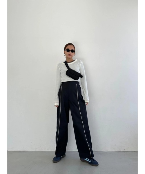 TRUNC(トランクエイティーエイト)の「Tulle Rib Long Sleeve TEE(Tシャツ/カットソー・レディース・アイボリー/ブラック/ネイビー・FREE)」の20枚目の写真