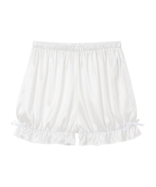 DearMyLoveWhip(ディアマイラブホイップ)の「【大きいサイズ】フリルリボンカボチャペチパンツ(その他パンツ・レディース・ホワイト/ブラック・5L/6L/4L)」の1枚目の写真