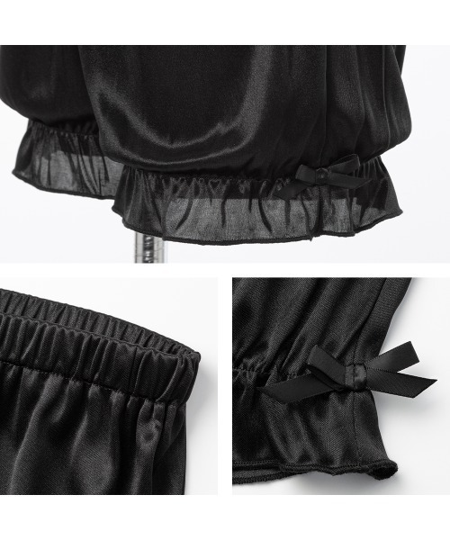 DearMyLoveWhip(ディアマイラブホイップ)の「【大きいサイズ】フリルリボンカボチャペチパンツ(その他パンツ・レディース・ホワイト/ブラック・5L/6L/4L)」の5枚目の写真