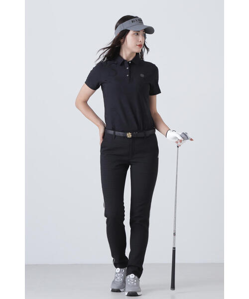 ポロシャツ ポロ 「St ANDREWS」コンセプト柄リンクス無地半袖シャツ (WOMENS) レディース セール】【St ANDREWS】コンセプト柄リンクス無地半袖シャツ