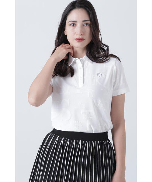 ポロシャツ ポロ 「St ANDREWS」コンセプト柄リンクス無地半袖シャツ (WOMENS) レディース セール】【St ANDREWS】コンセプト柄リンクス無地半袖シャツ