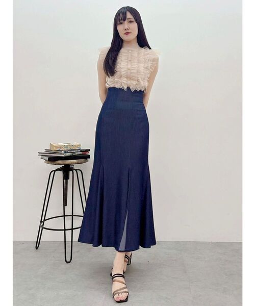 MERCURYDUO（マーキュリーデュオ）の「チュールフリルニット（ニット