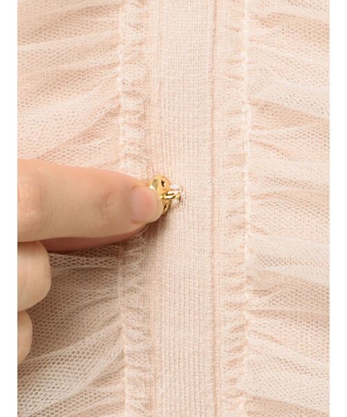 MERCURYDUO(マーキュリーデュオ)の「チュールフリルニット(ニット/セーター・レディース・ベビーピンク/ブラック/アイボリー・FREE)」の14枚目の写真