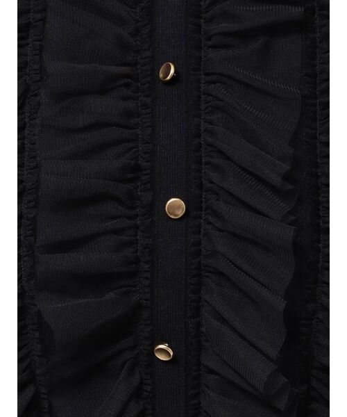 MERCURYDUO(マーキュリーデュオ)の「チュールフリルニット(ニット/セーター・レディース・ベビーピンク/ブラック/アイボリー・FREE)」の11枚目の写真