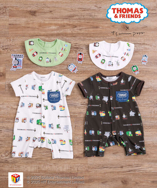 SLAP SLIP BABY（スラップスリップベビー）の「【きかんしゃトーマス×つむぱぱ×SLAPSLIP】【お揃い】THOMAS＆FRIENDS総柄半袖ロンパースベビー(60~80cm)（ロンパース・キッズ・グレー系その他/ホワイト系その他・60cm/70cm/80ｃｍ）」の14枚目の写真