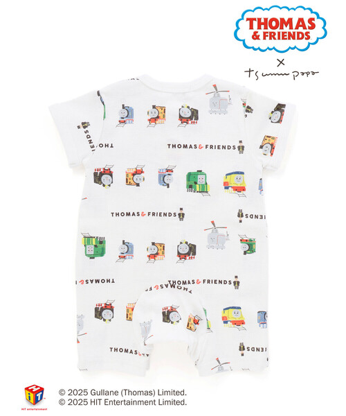 SLAP SLIP BABY（スラップスリップベビー）の「【きかんしゃトーマス×つむぱぱ×SLAPSLIP】【お揃い】THOMAS＆FRIENDS総柄半袖ロンパースベビー(60~80cm)（ロンパース・キッズ・グレー系その他/ホワイト系その他・60cm/70cm/80ｃｍ）」の12枚目の写真