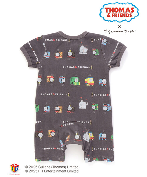 SLAP SLIP BABY（スラップスリップベビー）の「【きかんしゃトーマス×つむぱぱ×SLAPSLIP】【お揃い】THOMAS＆FRIENDS総柄半袖ロンパースベビー(60~80cm)（ロンパース・キッズ・グレー系その他/ホワイト系その他・60cm/70cm/80ｃｍ）」の10枚目の写真