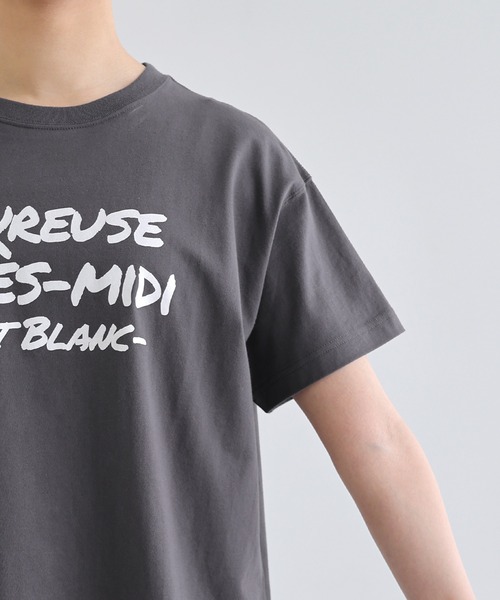 andme（アンドミー）の「メッセージロゴプリント半袖Tシャツ（Tシャツ/カットソー・レディース・ホワイト×グレー/ホワイト×シルバー/ブラック×ホワイト・M）」の14枚目の写真