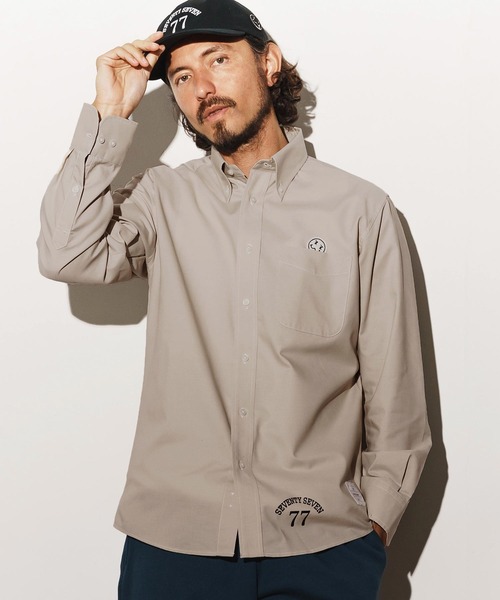 seventy seven（セブンティセブン）の「ms6059-botann down L-S shirts (25S) ボタンダウンシャツ（シャツ/ブラウス・メンズ・ベージュ/ホワイト/ブラック・S/M/L/XL）」の3枚目の写真