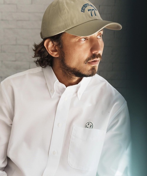 seventy seven（セブンティセブン）の「ms6059-botann down L-S shirts (25S) ボタンダウンシャツ（シャツ/ブラウス・メンズ・ベージュ/ホワイト/ブラック・S/M/L/XL）」の7枚目の写真