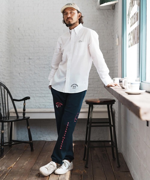 seventy seven（セブンティセブン）の「ms6059-botann down L-S shirts (25S) ボタンダウンシャツ（シャツ/ブラウス・メンズ・ベージュ/ホワイト/ブラック・S/M/L/XL）」の8枚目の写真