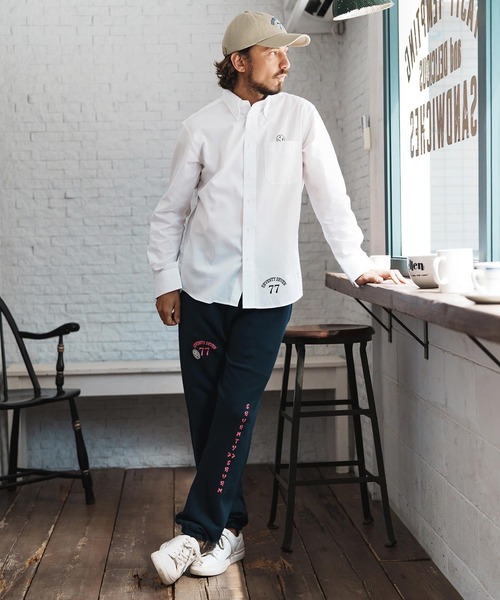 seventy seven（セブンティセブン）の「ms6059-botann down L-S shirts (25S) ボタンダウンシャツ（シャツ/ブラウス・メンズ・ベージュ/ホワイト/ブラック・S/M/L/XL）」の9枚目の写真